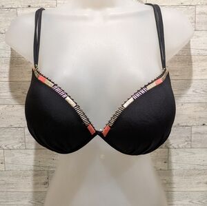 Victoria's Secret Black Bra with Colorful Accents Size 36 D